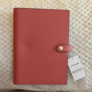 Coach Leather Planner in Taffy
